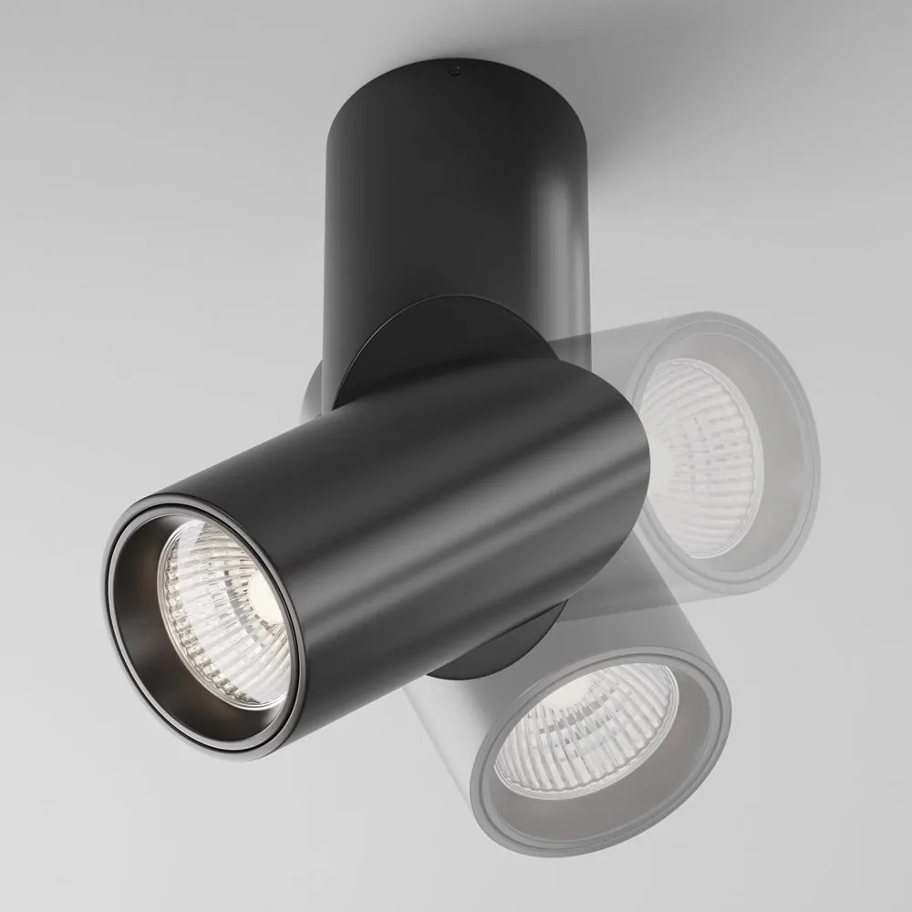 Spot LED aplicat directionabil design tehnic Dafne negru 4000K
