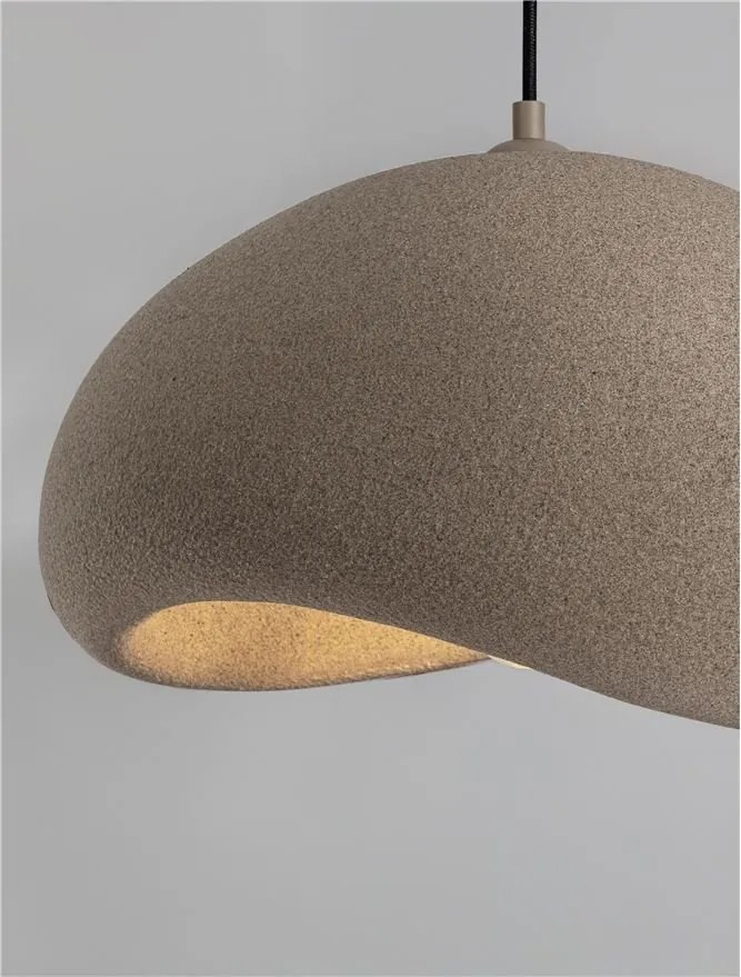 Lustra suspendata design modern, Stone Brown, AERE, L 40cm