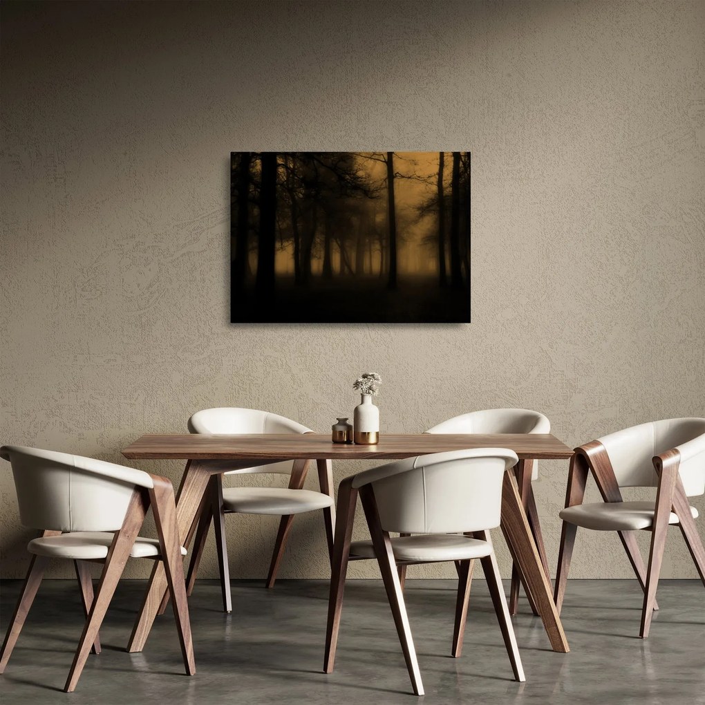 Tablou pe sticlă - Pădurea întunecată (70x50 cm)