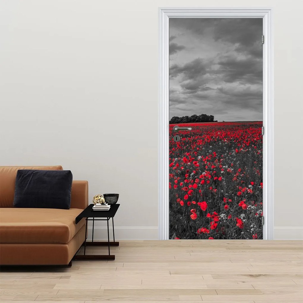 Fototapet pentru ușă - Maci (95x205cm)