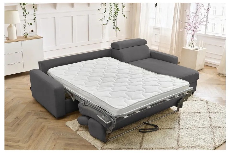 Colțar gri închis extensibil (cu colț variabil) Monaco – Bobochic Paris