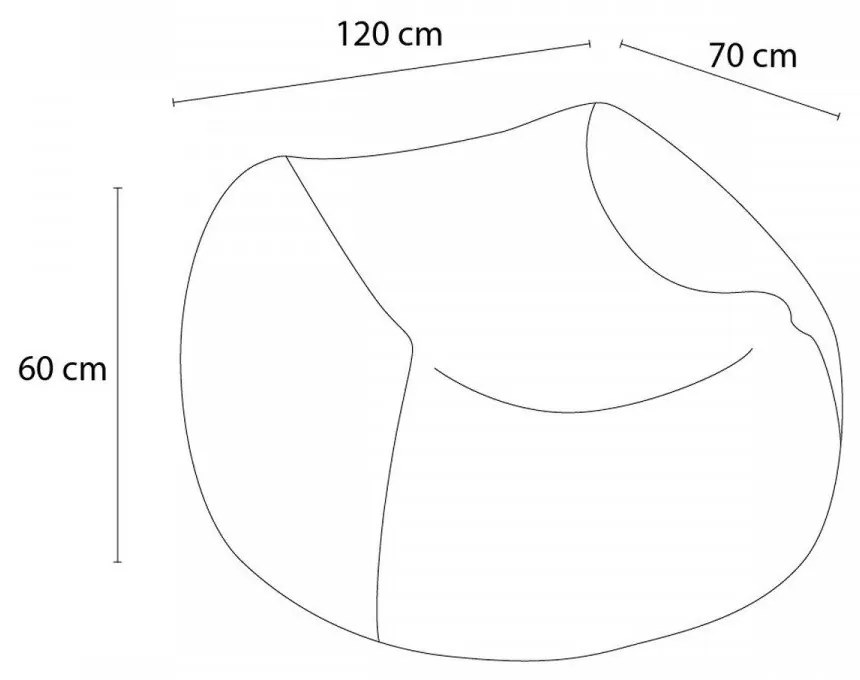 Fotoliu bean bag gri/maro Voltaire – Bobochic Paris