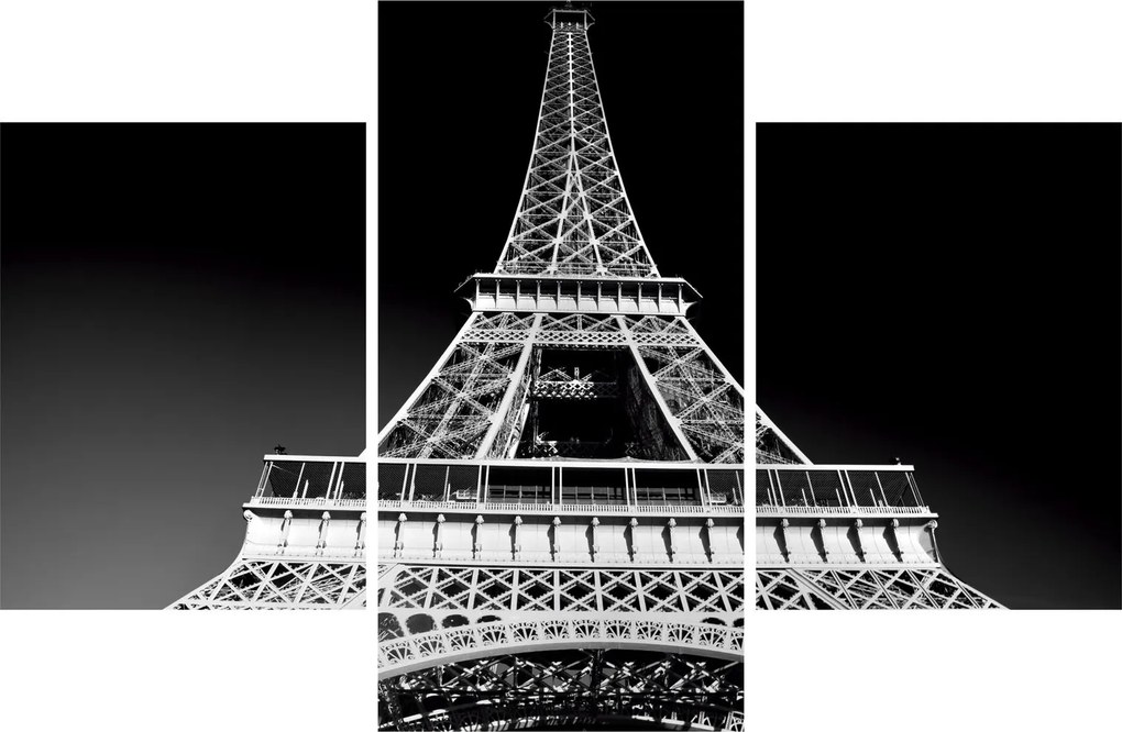 Tablou - Turnul Eiffel, alb-negru (90x60 cm)