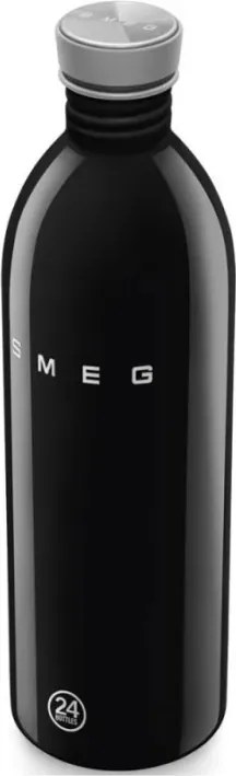 Sticla Smeg Urban WBF02BL, 1 l, Inchidere ermetica, Fara VRA, Otel inoxidabil, Negru