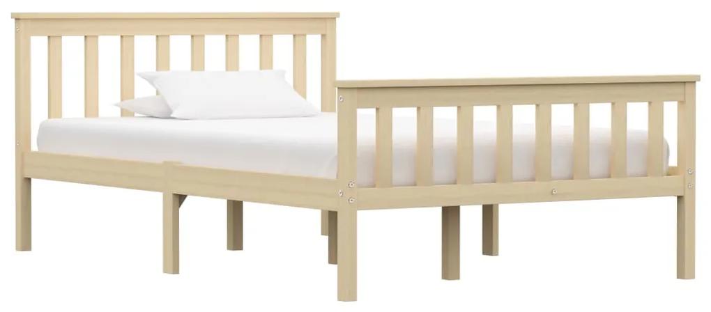 283222 vidaXL Cadru de pat, natural, 120 x 200 cm, lemn masiv de pin