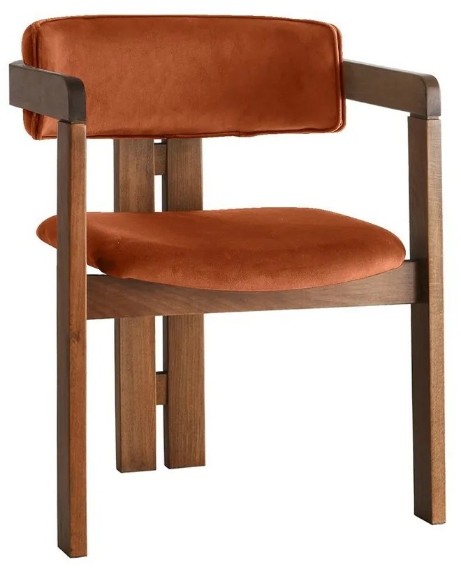 Scaun de sufragerie CO Tile Red and Walnut