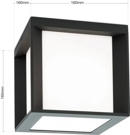 Orion - Corp de iluminat exterior HENRY 1xE27/15W/230V 16x16 cm IP44 antracit
