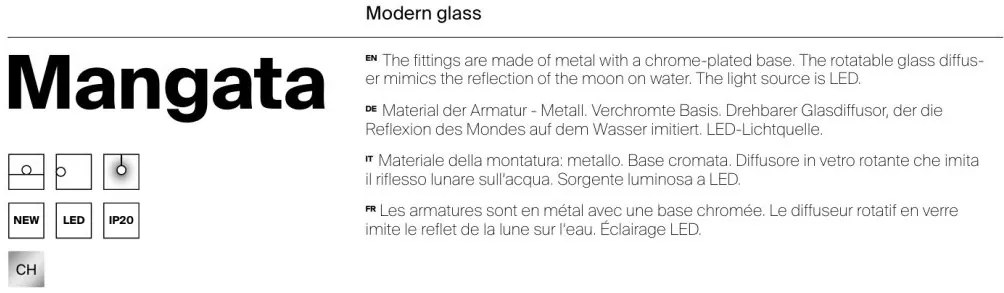 Aplica de perete, Moderna, LED, Mangata