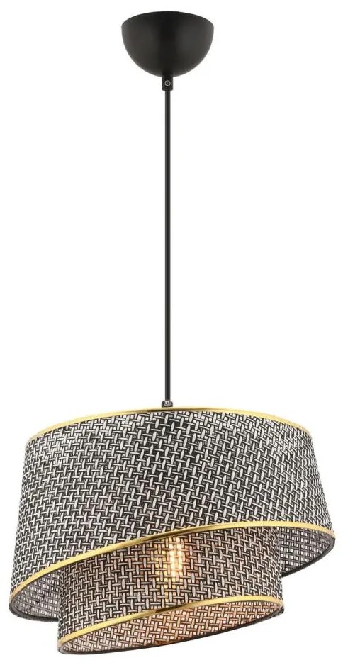 Lustră pe cablu BARETTE 1xE27/60W/230V gri/auriu