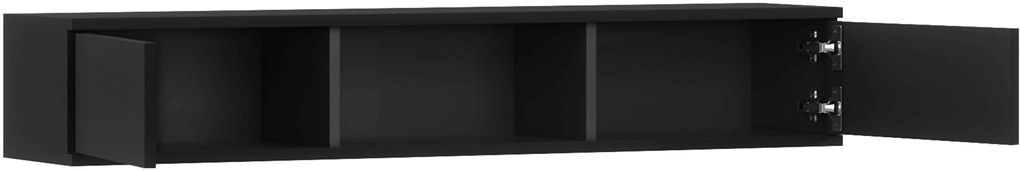 Polita cu dulapuri LANZZI 120 cm, neagra