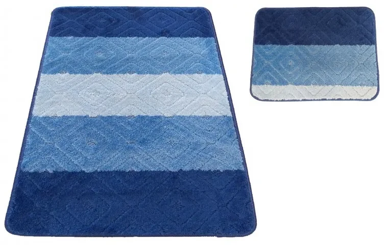 Set covorașe de baie albastre 50 cm x 80 cm + 40 cm x 50 cm