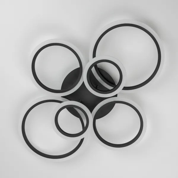 Lustră LED dimabilă aplicată Brilagi ORBITS LED/85W/230V 3000-6500K negru + telecomandă