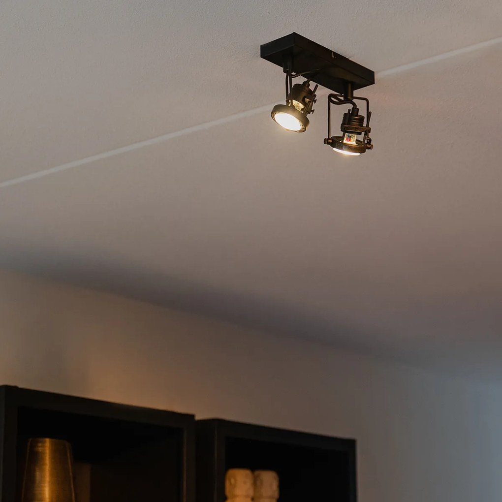 Spot inteligent negru inclusiv 2 Wifi GU10 - Suplux