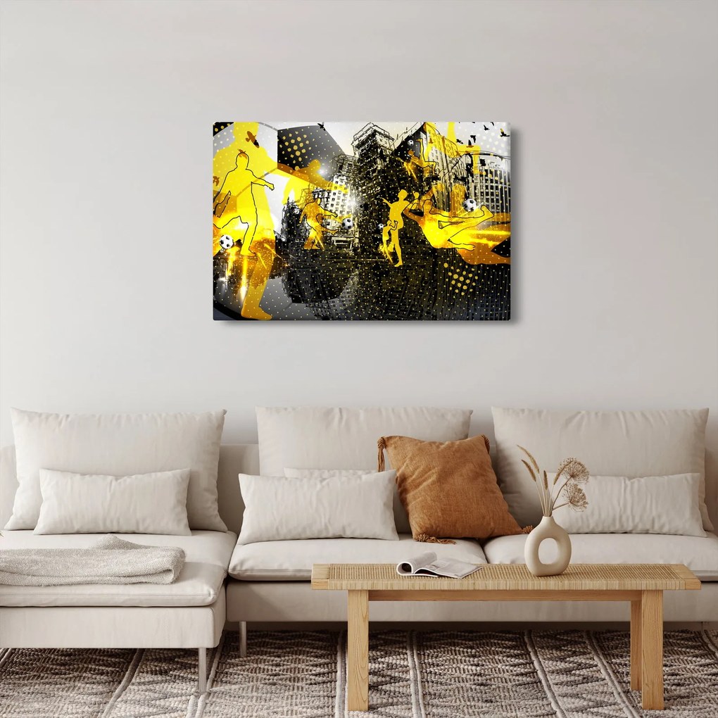 Tablou - Fotbal în marele oraș (90x60 cm)