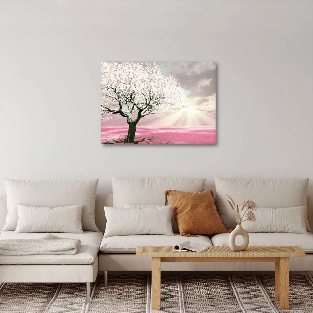 Tabloul copacului roz (70x50 cm)