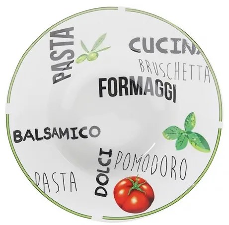 Farfurie pentru paste Italia, portelan, 25 cm