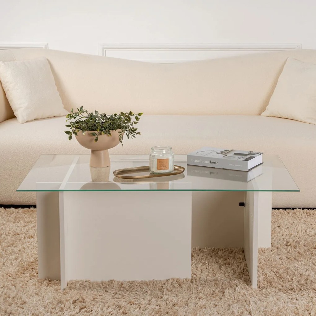 Măsuță de cafea Vetrino Wooden White