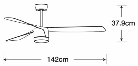 Ventilator de tavan Lucci Air 213281 PEREGRINE 1xGX53/12W/230V negru + telecomandă