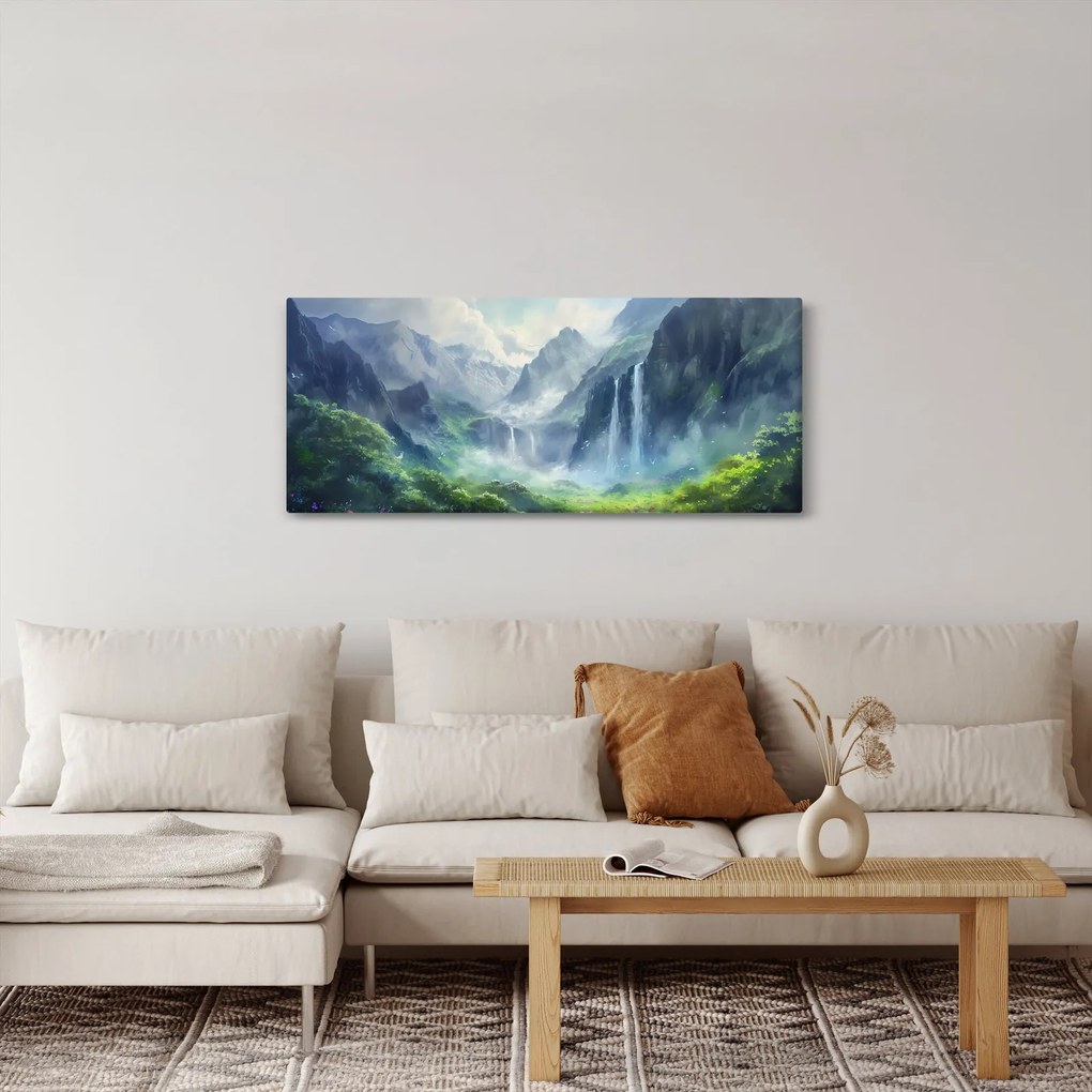 Tablou - Valea cascadelor (120x50 cm)