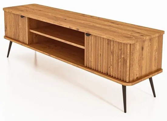 Comodă TV din lemn de stejar 180x57 cm Kula – The Beds