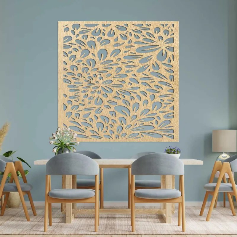 SENTOP | Panou de perete din lemn floral | KROKO
