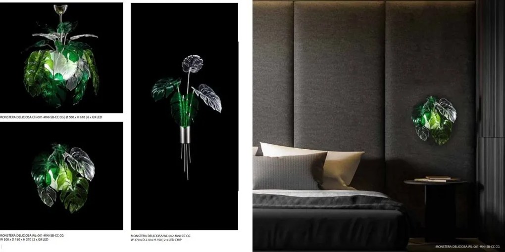 Aplica de perete moderna design frunze MONSTERA DELICIOSA