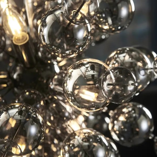 Endon 81583 - Lustră pe cablu JOULES 9xE14/7W/230V crom lucios/fumuriu