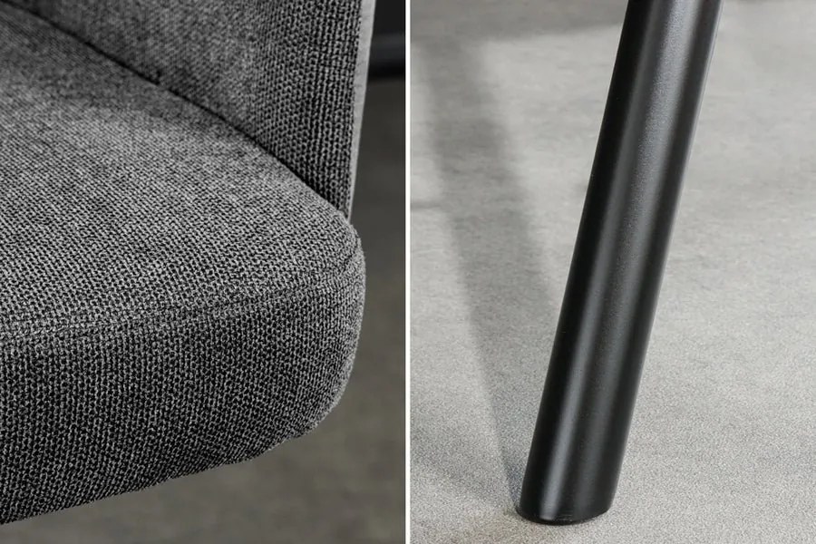 Scaun de bar pivotant BIG GEORGE antracit