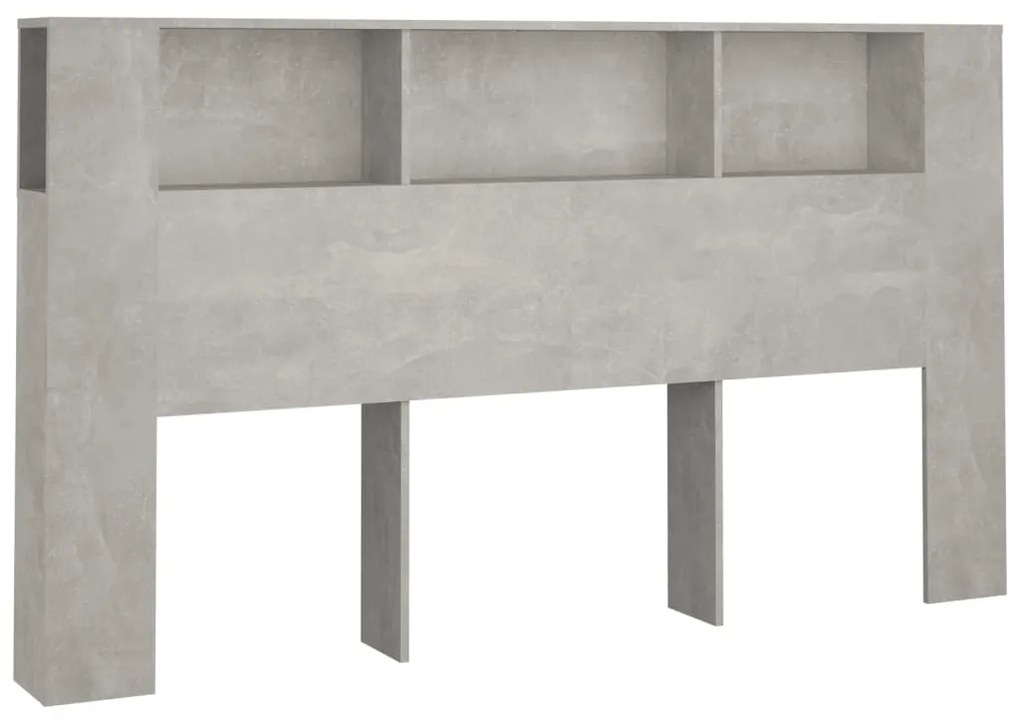 811947 vidaXL Dulap tăblie, gri beton, 180x18,5x104,5 cm