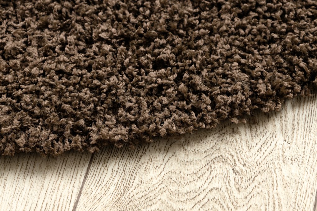 Covor SOFFI cerc shaggy 5cm maro - SECUNDAR-COTATI PRODUSUL