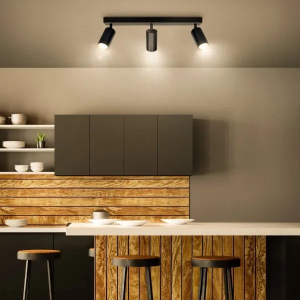 Brilagi - Spot LED dimabil SELE 3xGU10/4,8W/230V negru/auriu