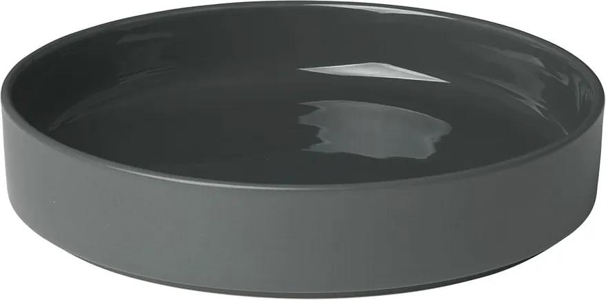 Farfurie adâncă din ceramică Blomus Pilar, negru