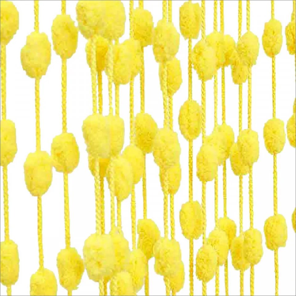 Perdea tip snur Little Balls, Bizzotto, 140x280 cm, galben