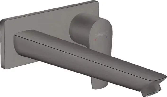 Baterie lavoar incastrata Hansgrohe Talis E pipa 22.5 cm negru - crom periat