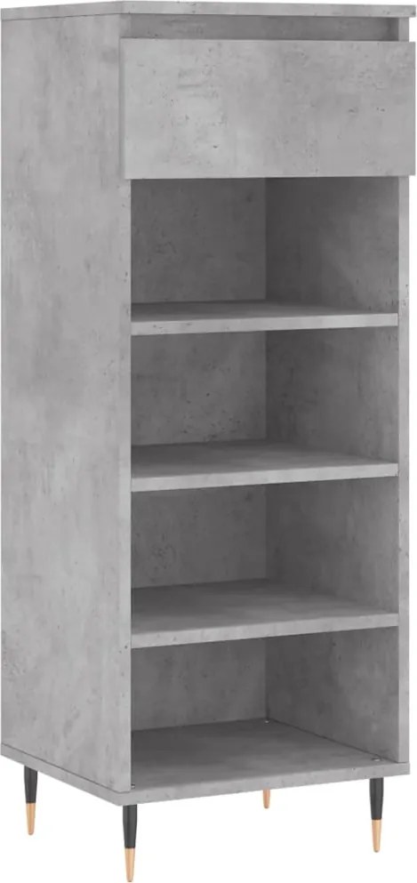 vidaXL Pantofar, gri beton, 40x36x105 cm, lemn prelucrat