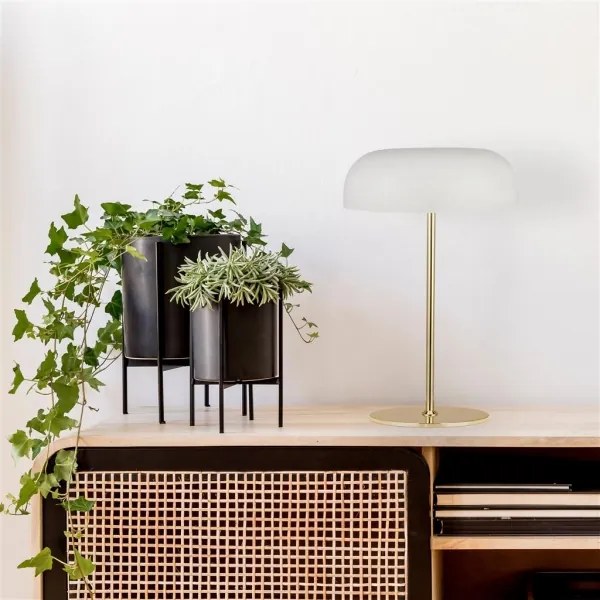 Lampă de masă Searchlight EU60707WH HANOVER 2xE14/40W/230V alb/auriu