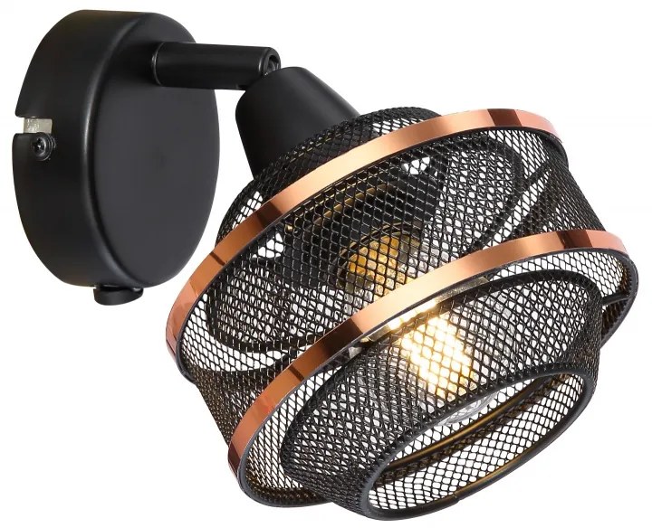 Aplica de perete metal negru/auriu BELLONA