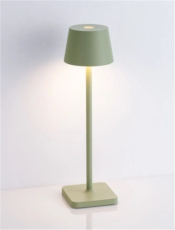 Veioza/Lampa de masa LED portabila exterior IP54 DECK verde