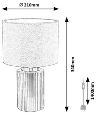 Rabalux 74045 - Lampă de birou GLOVY, 1xE14/40W/230V, gri