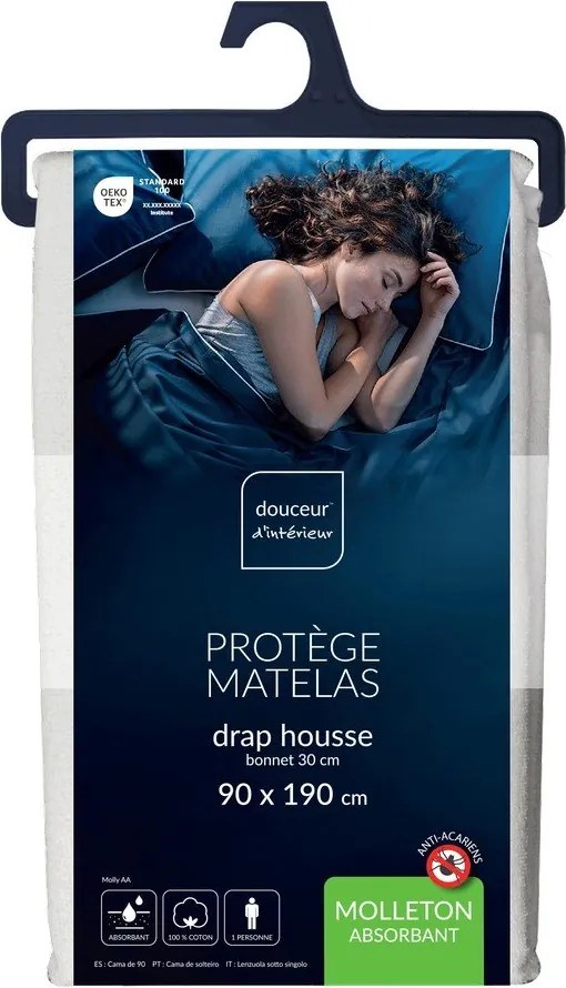 Protecție pentru saltea antialergică/potrivit pentru spălare automată 90x190 cm Molly Aa 30 – douceur d'intérieur