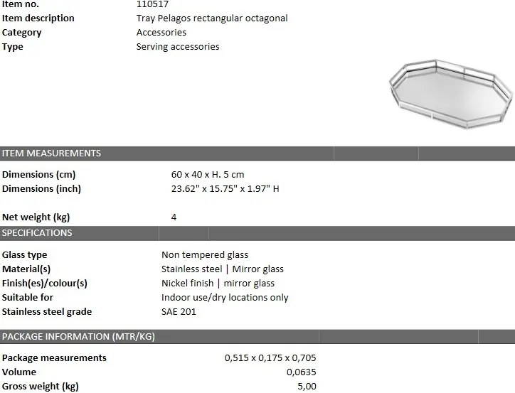Tava design LUX Pelagos 110517 HZ