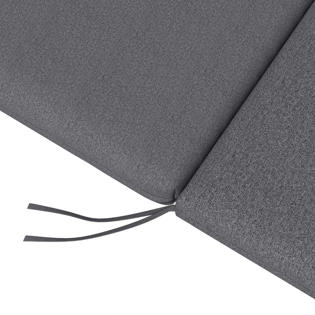 Outsunny Set de 2 Perne pentru Șezut și Spătar, Înlocuire Perne pentru Scaune de Patio, Perne cu Șnururi pentru Interior și Exterior, Gri | Aosom Romania