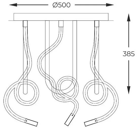 Lustră LED aplicată Zuma Line 2023573-BK BALBO LED/45W/230V 3000/4000/6000K