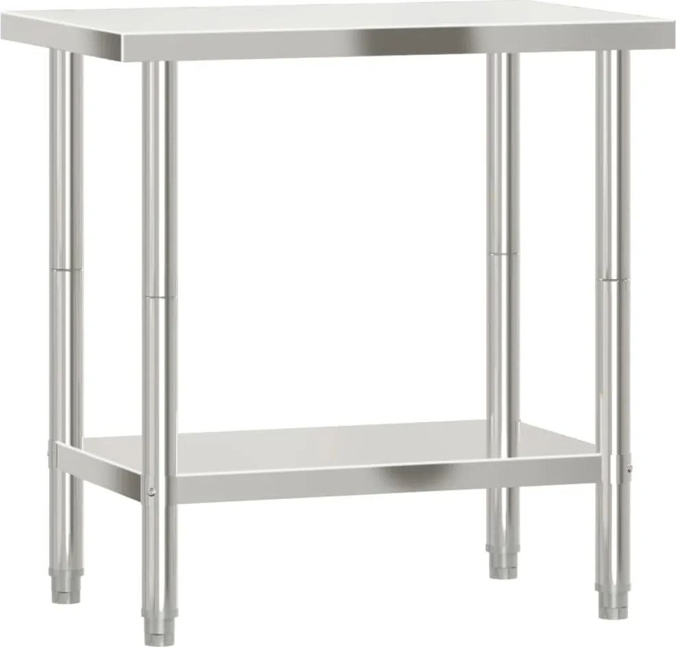 vidaXL Masă de lucru pentru bucătărie, 82,5x55x85 cm, oțel inoxidabil