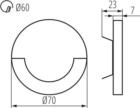 Kanlux 27559 - Aplica LED de perete pentru scări SOLA LED/0,8W/12V 3000K