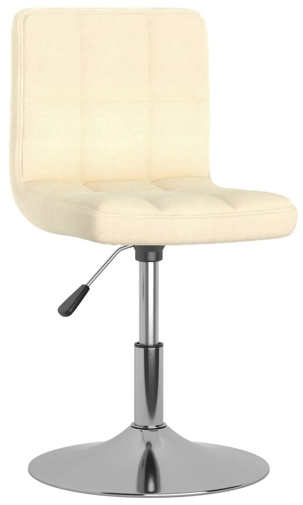 3087470 vidaXL Scaun de bucătărie pivotant, crem, material textil