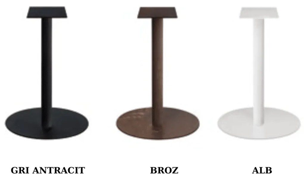 PICIOR MASA METALIC ROTUND- HORECA- - BRONZ - H 72 CM