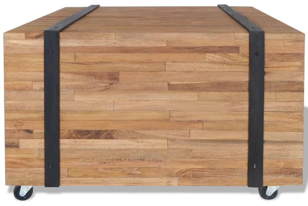 244515 vidaXL Masă laterală din lemn de tec, 60 x 60 x 38 cm