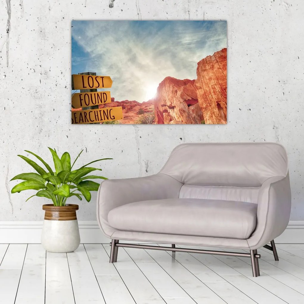 Tablou unui indicator cu inscripție (90x60 cm)