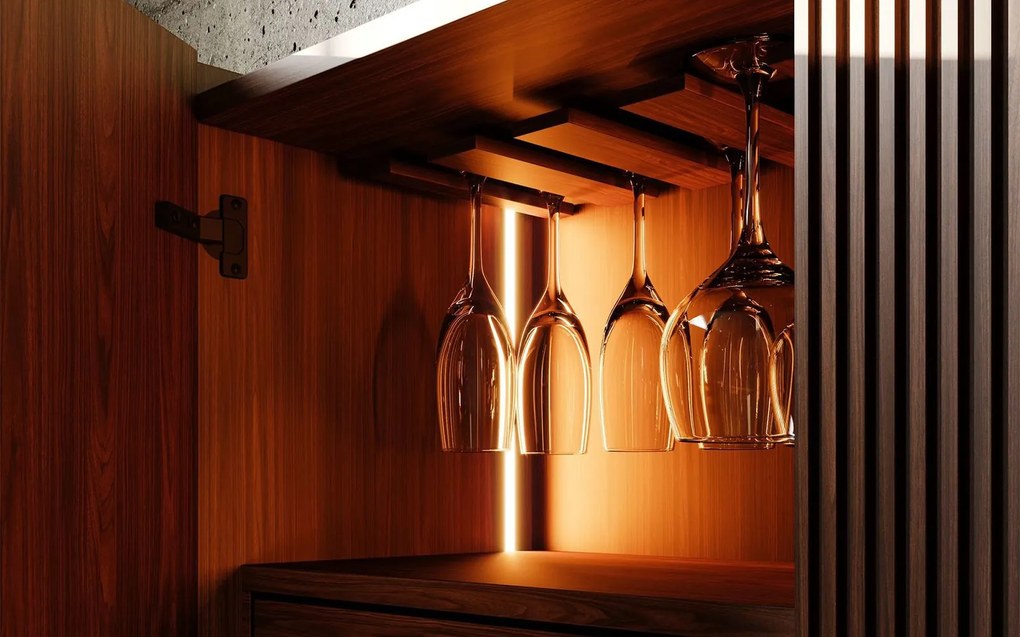 Bar lemn masiv Winston, 112 × 36 × 112 cm
